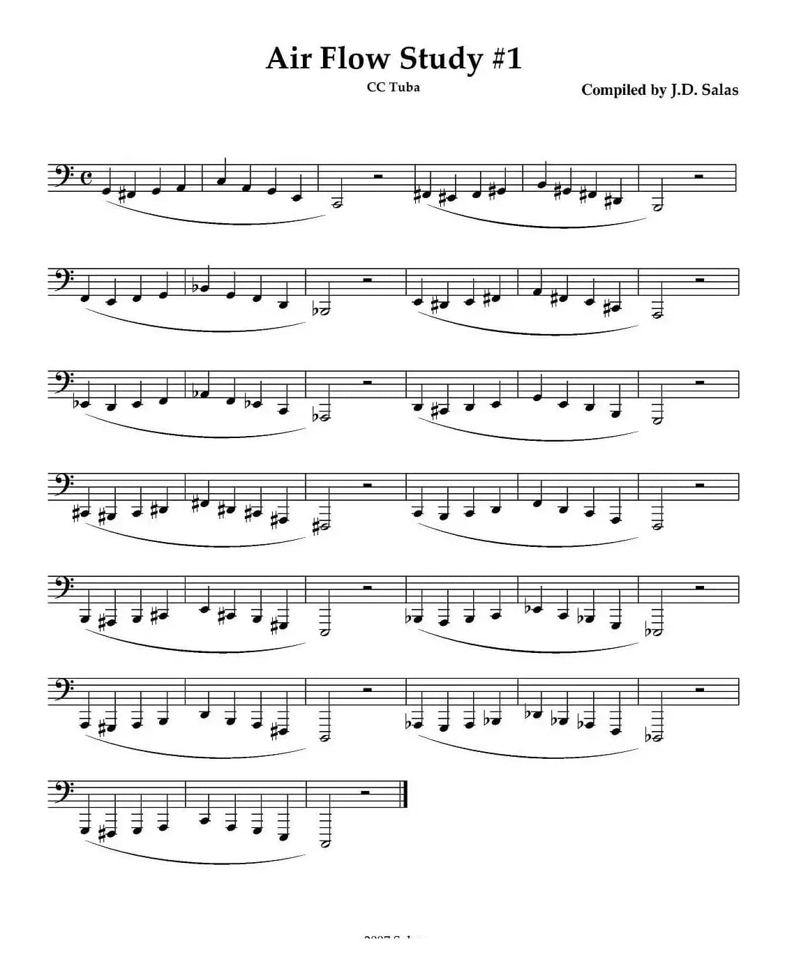 Air Flow Study  - C Tuba（大号练习教材选曲）