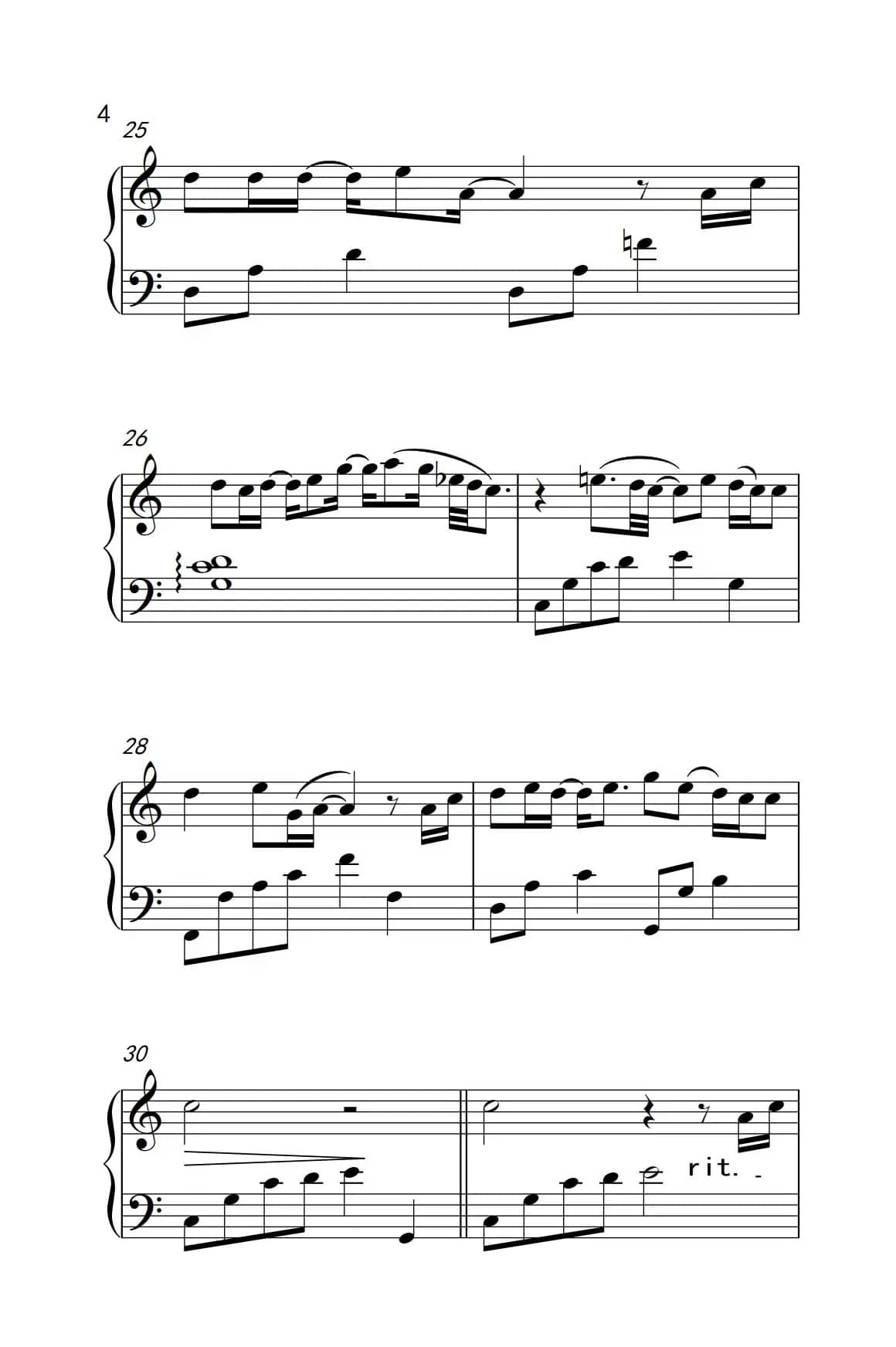 如果没有你（《弹吧音教》制谱版）