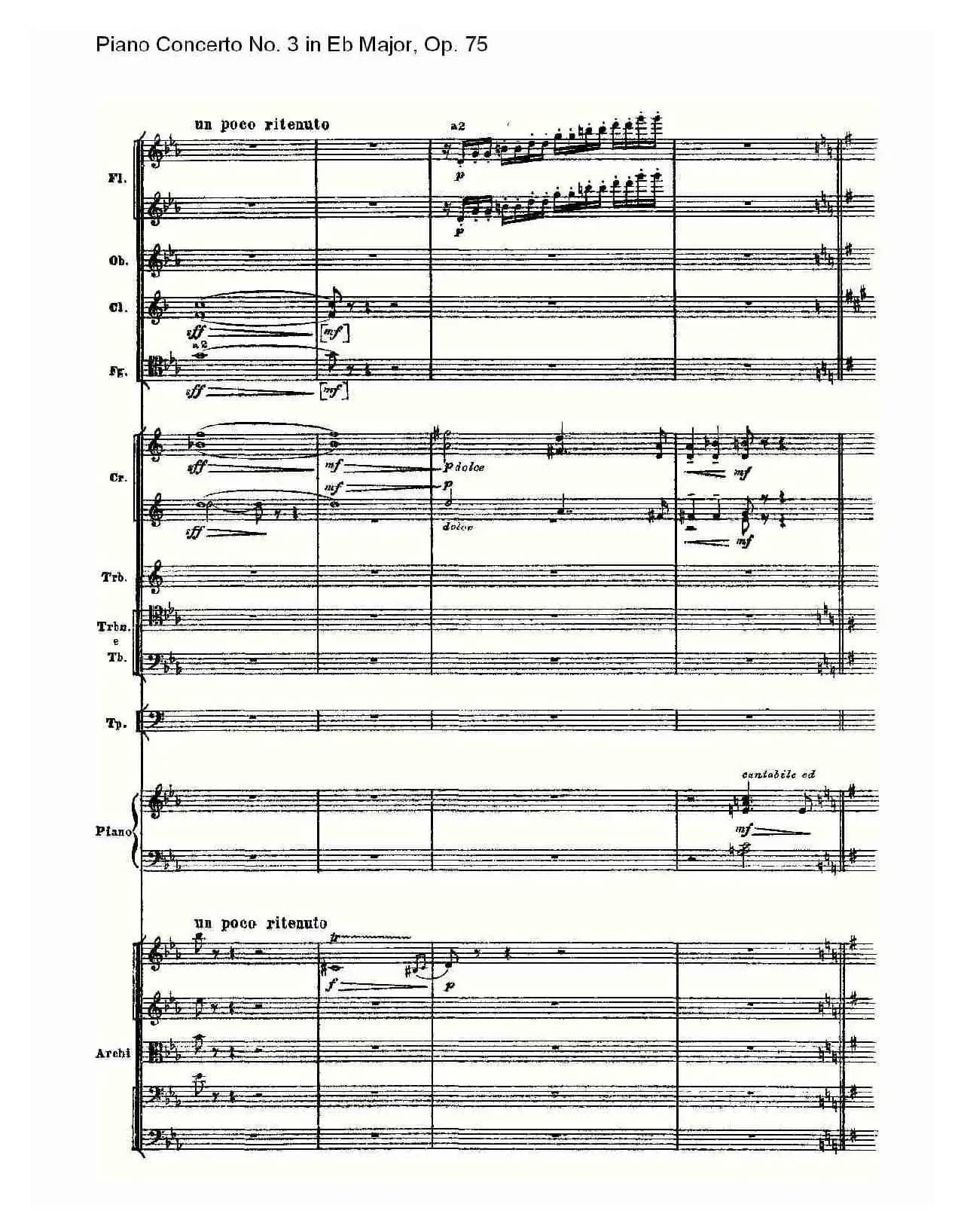 Piano Concerto No.3 in Eb Major,Op.75（Eb大调第三钢琴协奏曲）