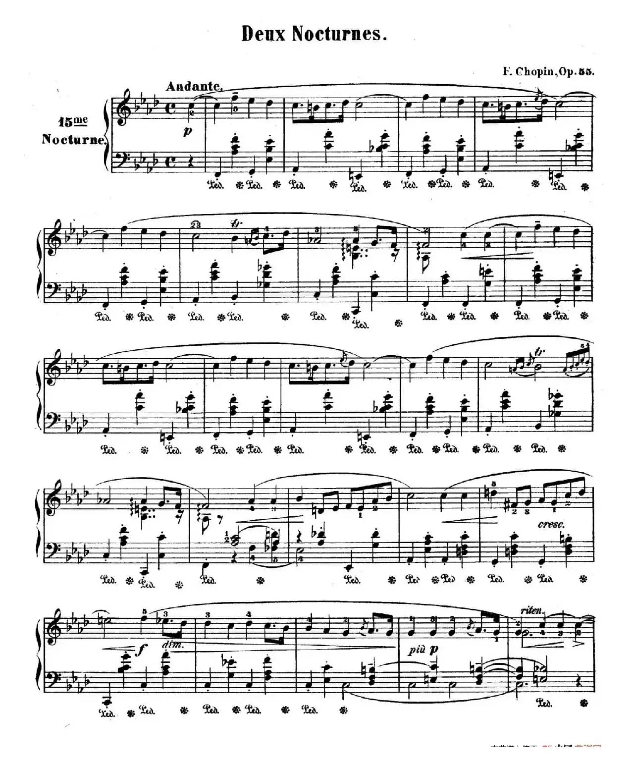 Deux Nocturnes Op.55（2首夜曲·1）