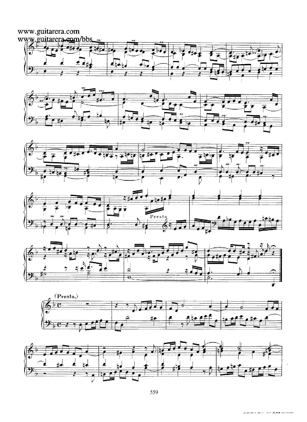 Toccata BWV 913（7首托卡塔·No.4.d小调）