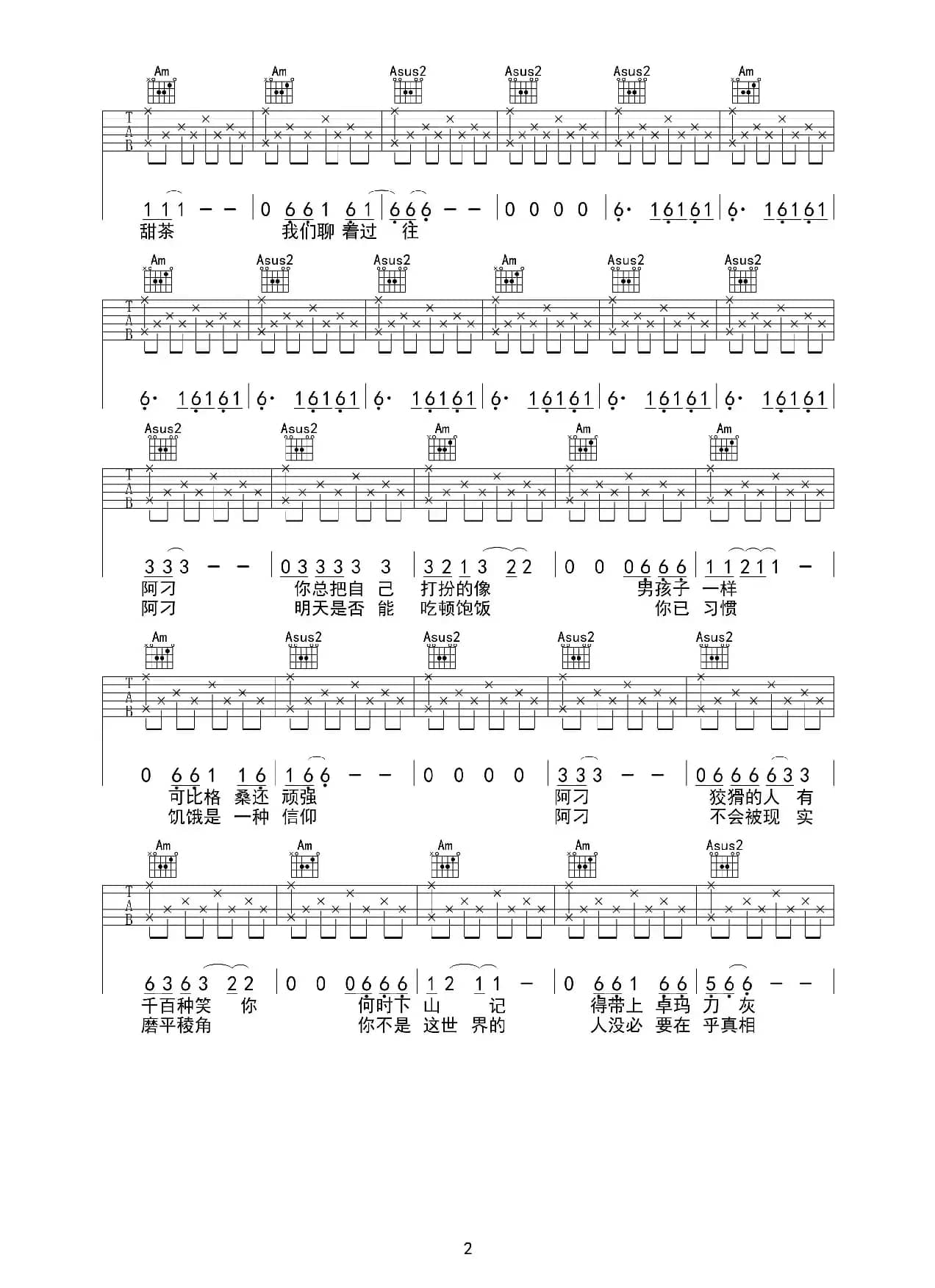 阿刁（巍小琪制谱版）