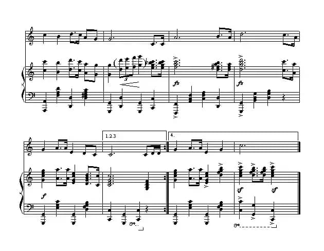 我们走在大路上（钢琴伴奏谱）