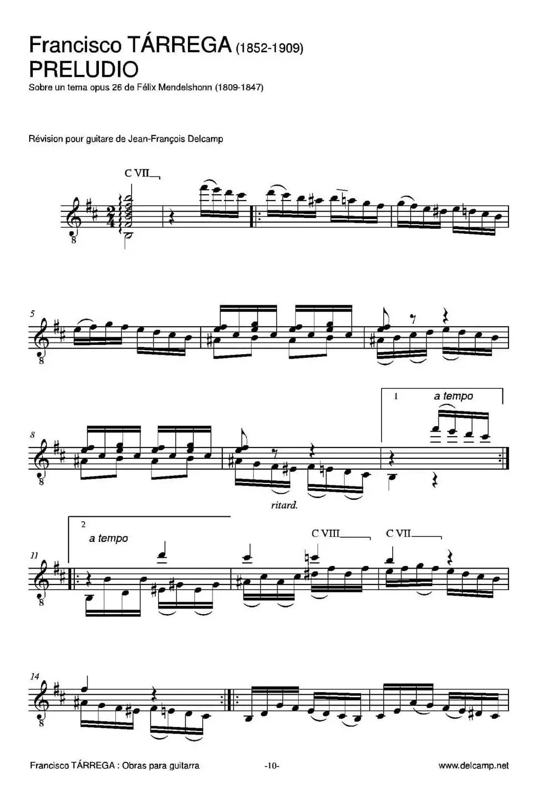 PRELUDIO（古典吉他）