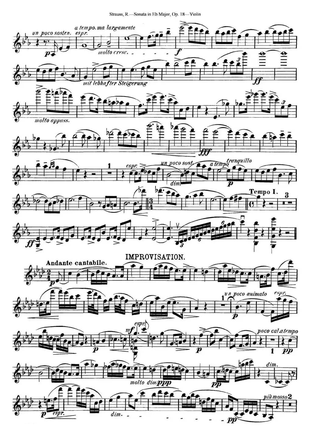 Violin Sonata in Eb Major Op.18