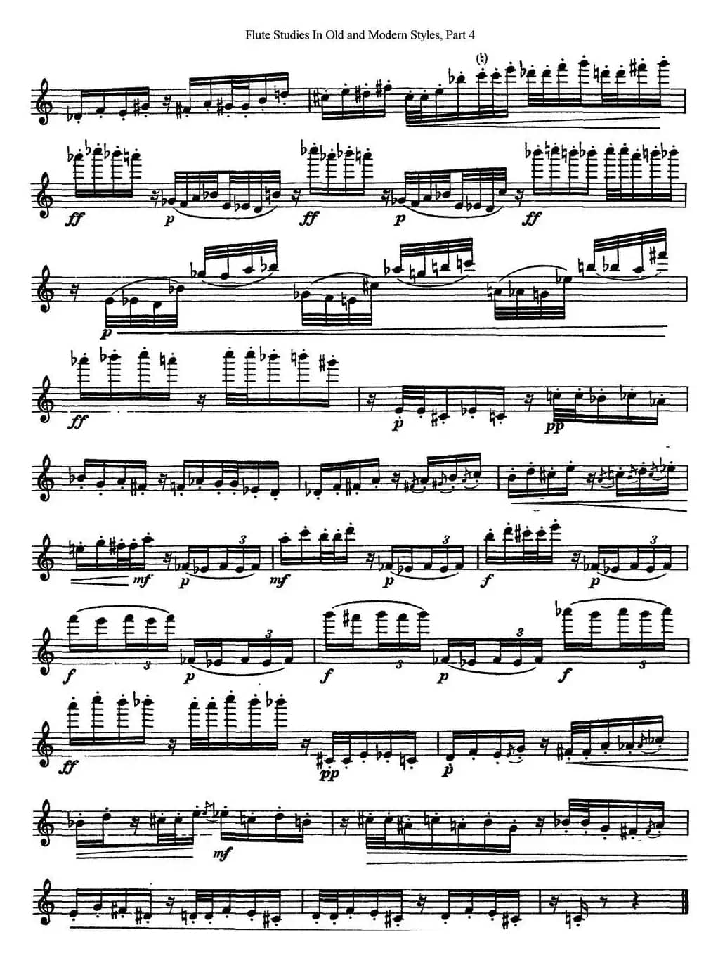 斯勒新老风格长笛练习重奏曲（第四部分）（NO.24）