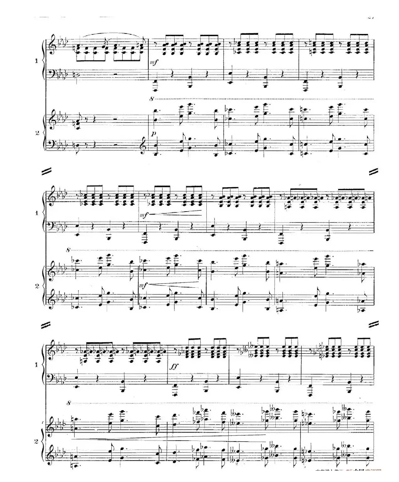 Concerto for 2 Pianos in d Minor（d小调双钢琴协奏曲· 第二乐章）