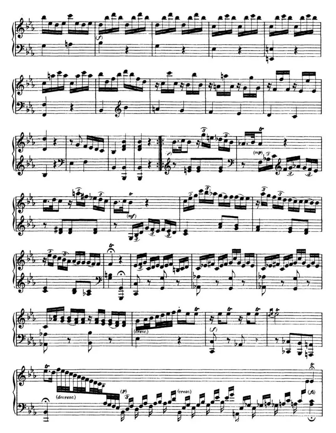 海顿 钢琴奏鸣曲 Hob XVI 16 Divertimento Eb major