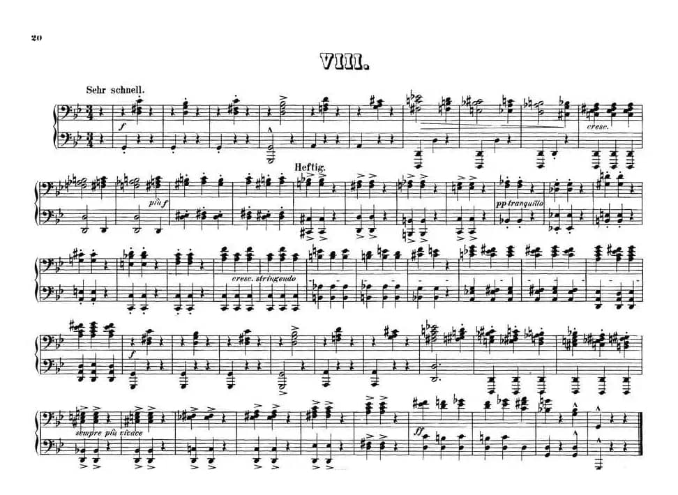 12 Waltzes Op.59 4 Hands（12首圆舞曲·四手联弹·Ⅷ）