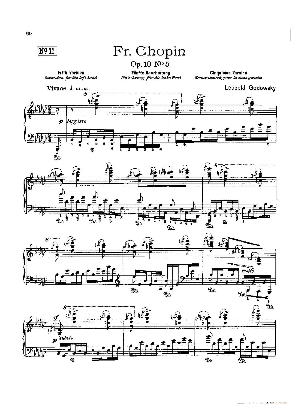 53首以肖邦练习曲为素材而作的练习曲（No.11）