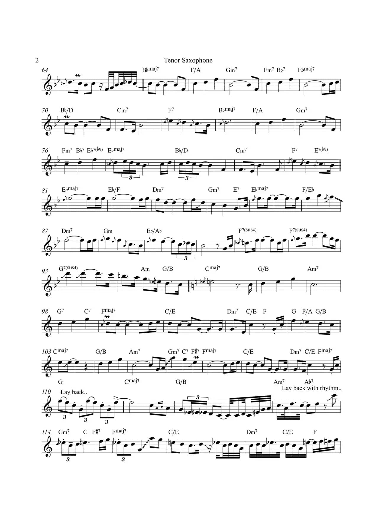 Thinking of You（次中音萨克斯）