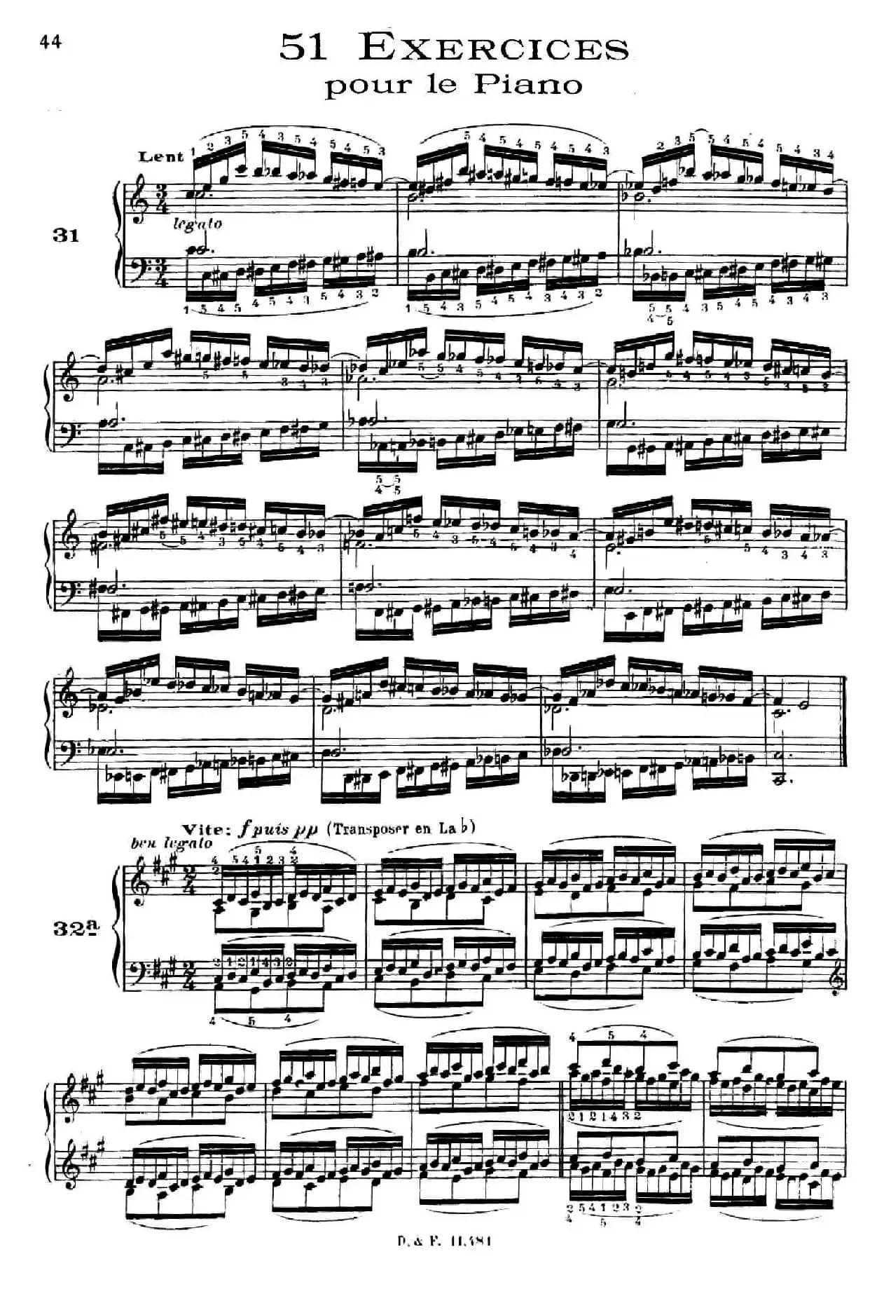 51 Exercises, WoO 6（51首钢琴练习 31—37）