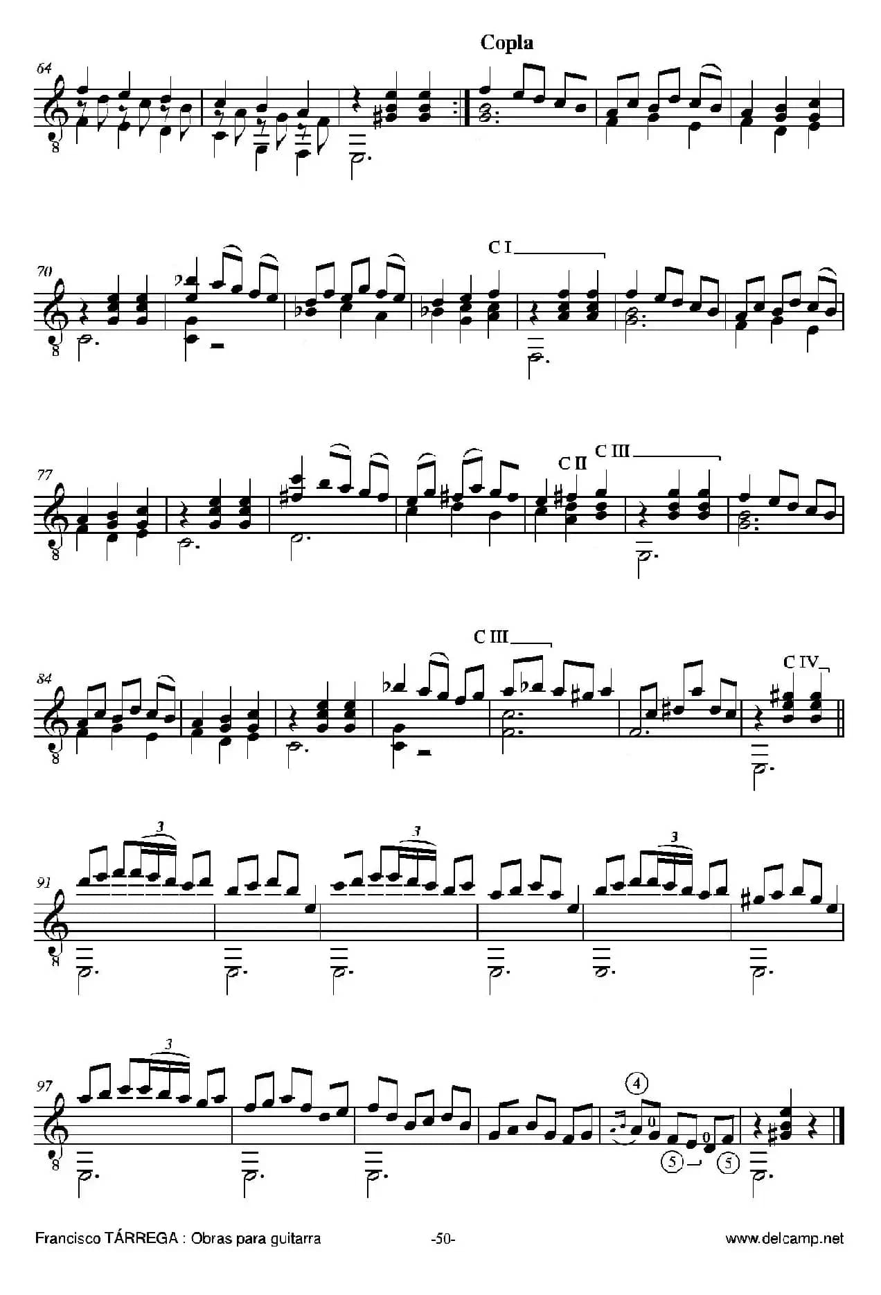 《塔雷加作品全集》第3部分（古典吉他）