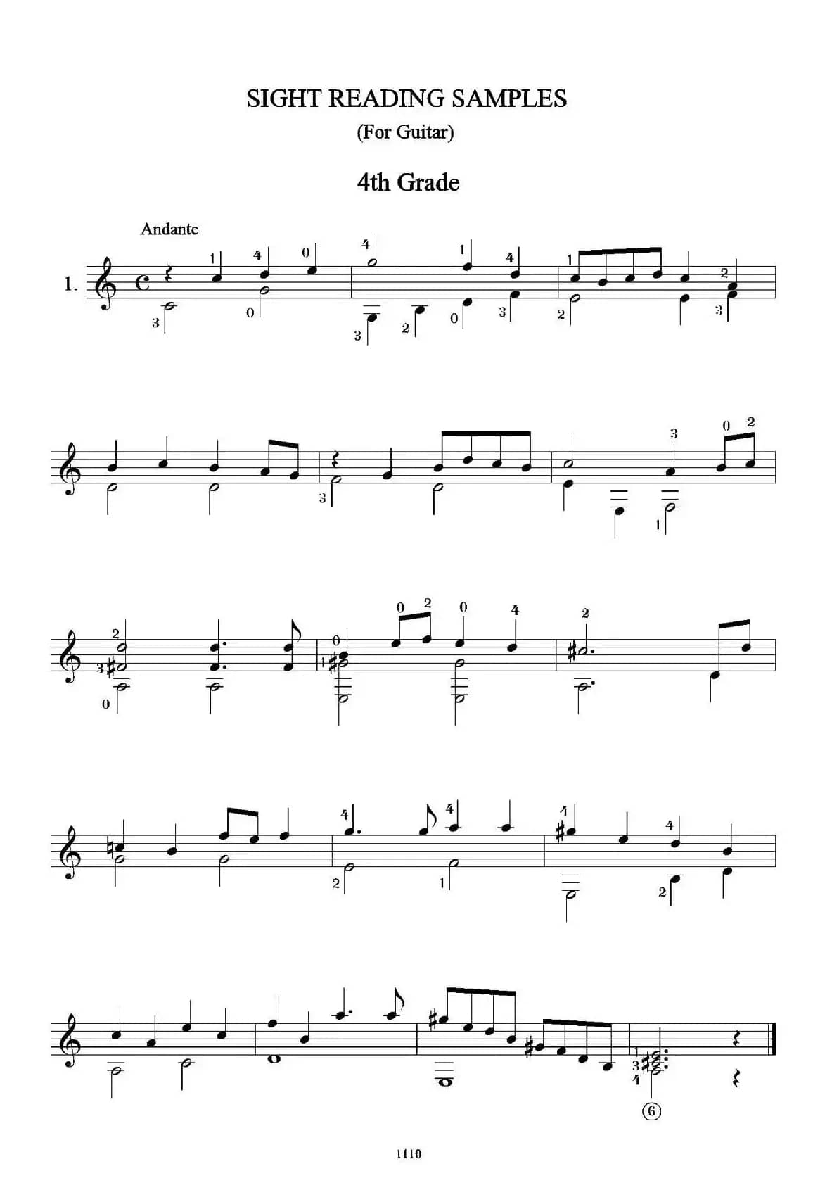 古典吉他视奏8首（4）