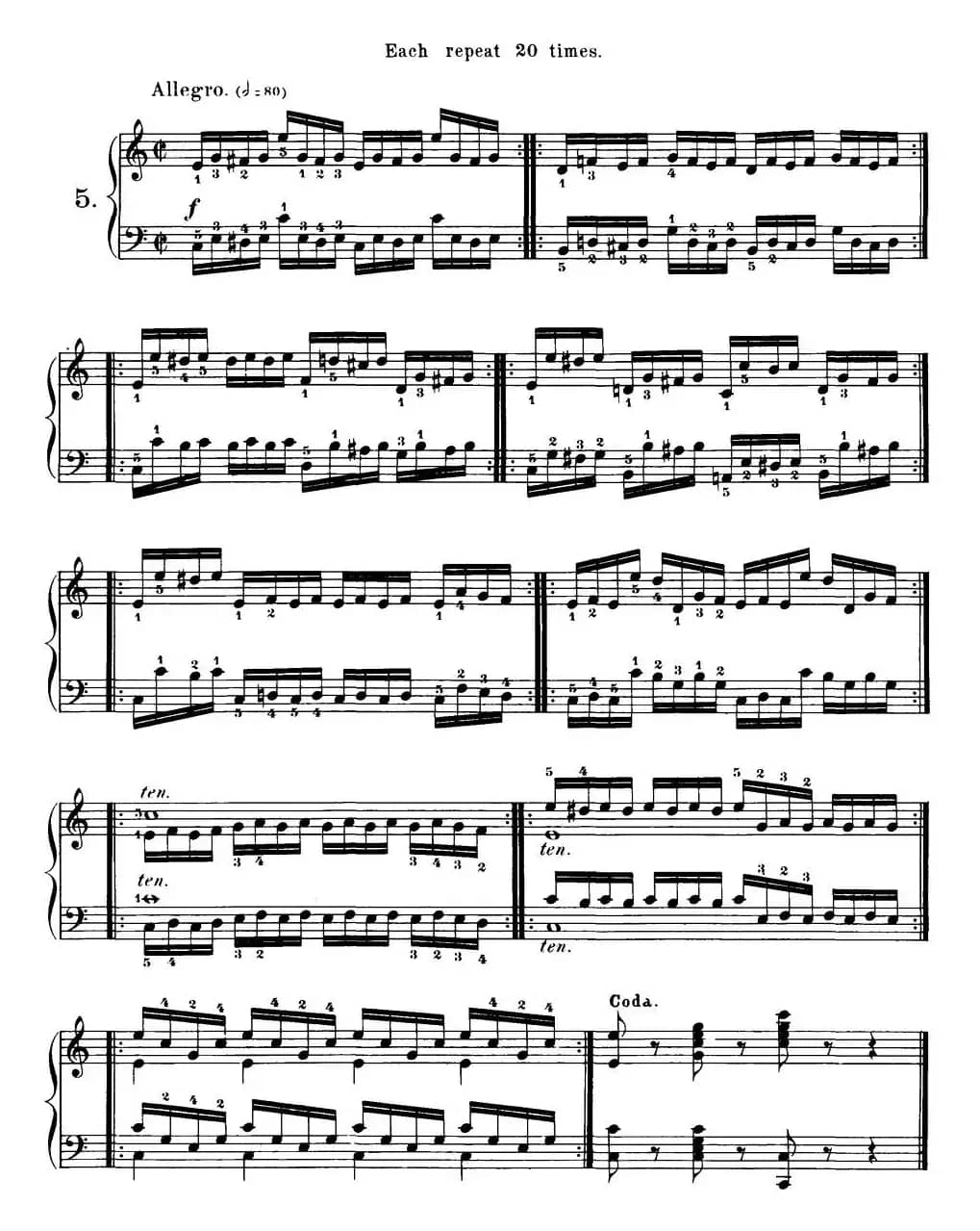 Czerny - 40 Daily Exerci Op.337（1—5）（40首日常训练曲）
