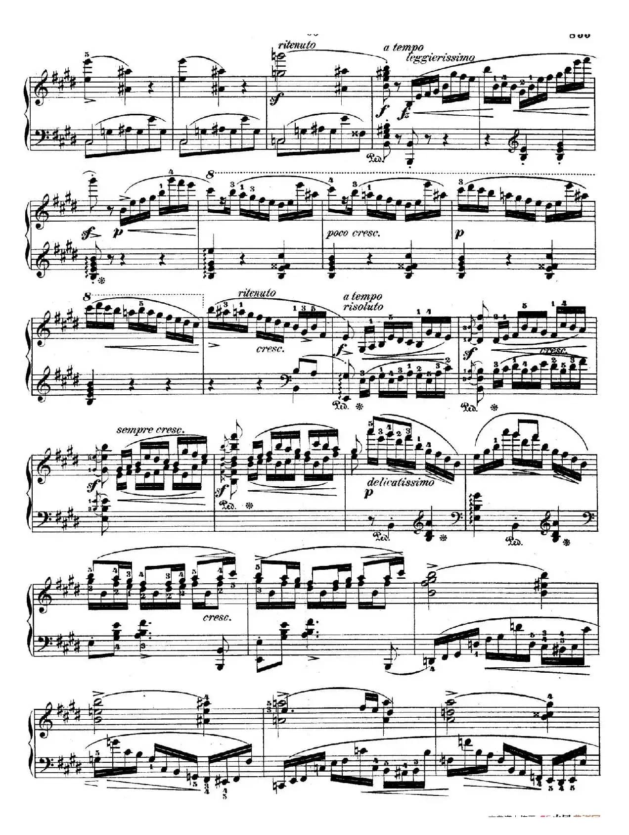 e小调第一钢琴协奏曲 Op.11(钢琴独奏版·第一乐章)