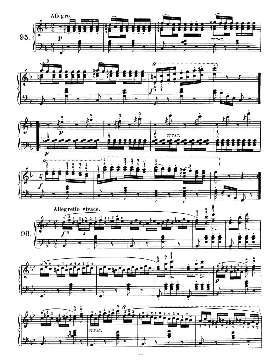 One Hundred and Ten Easy and Progressive Exercises Op.453（车尔尼110首简易练习曲 90——100）