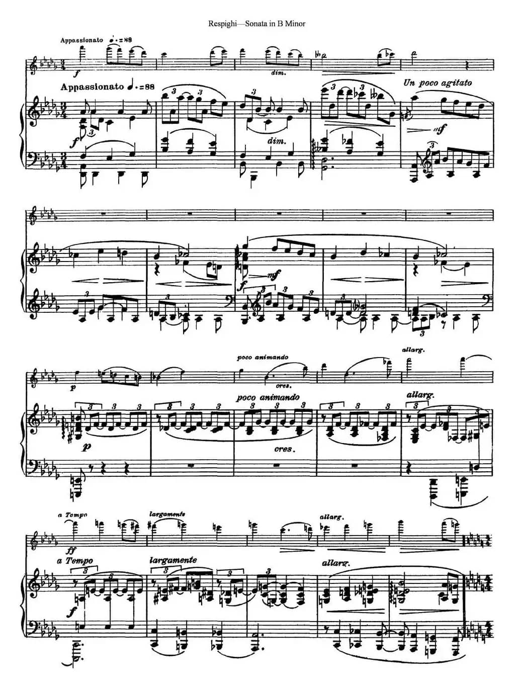 Violin Sonata in B Minor（小提琴+钢琴伴奏）