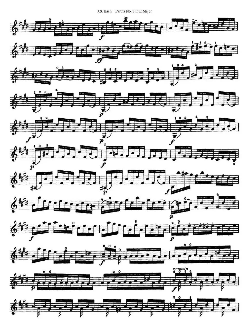 6 Violin Sonatas and Partitas 6.Partita No.3 in E Major