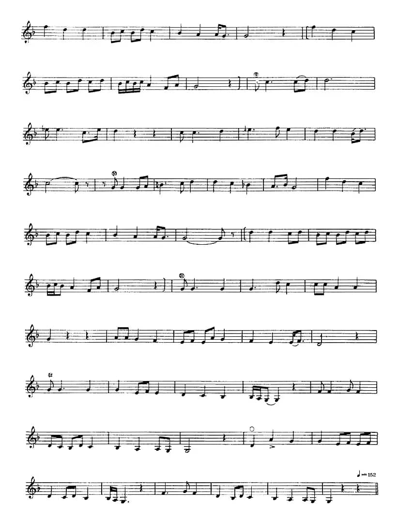 十二木卡姆：Ⅰ 拉克木卡姆 32——42（主旋律谱）