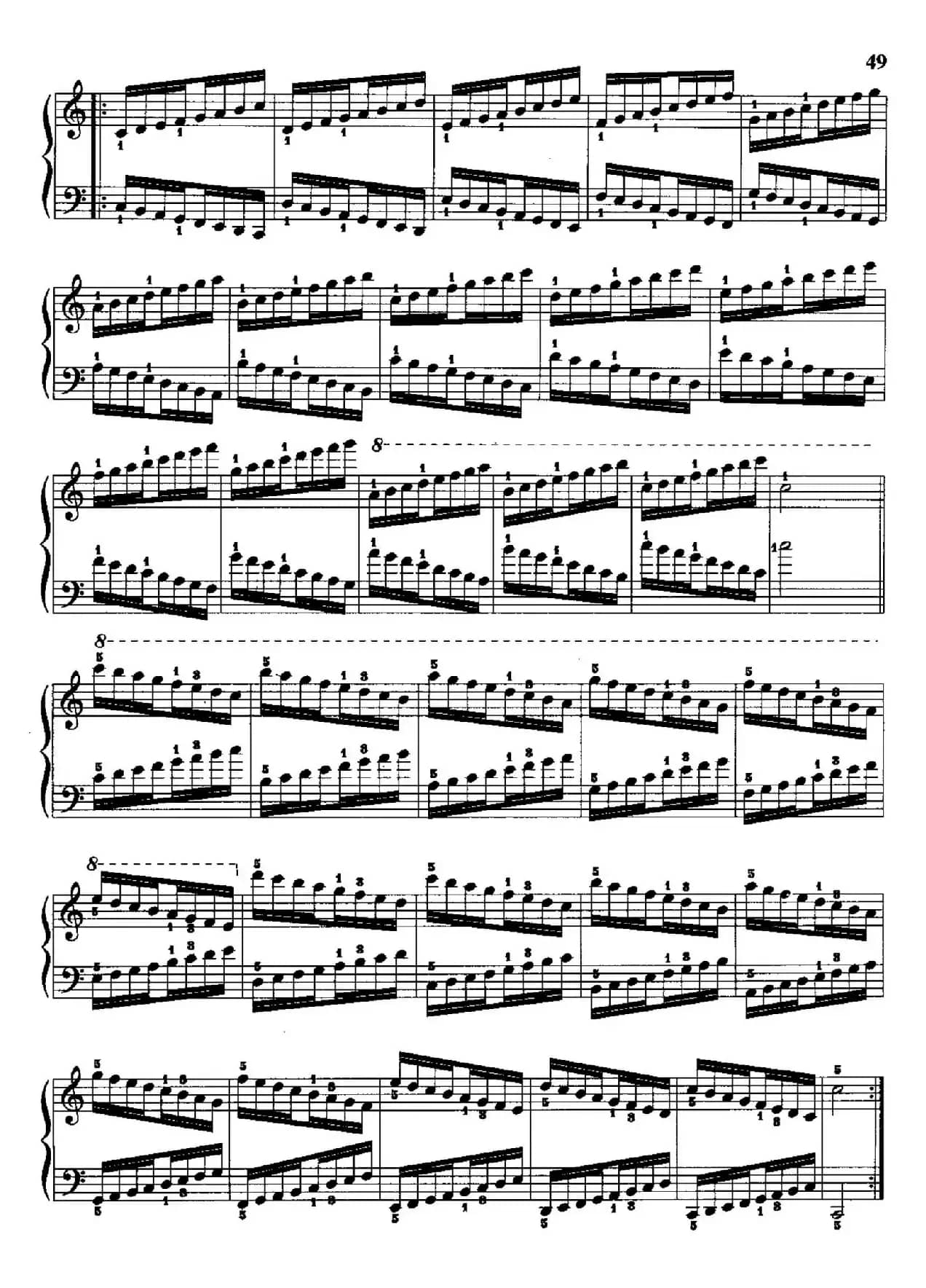 哈农钢琴练指法（第二部分·36—38）