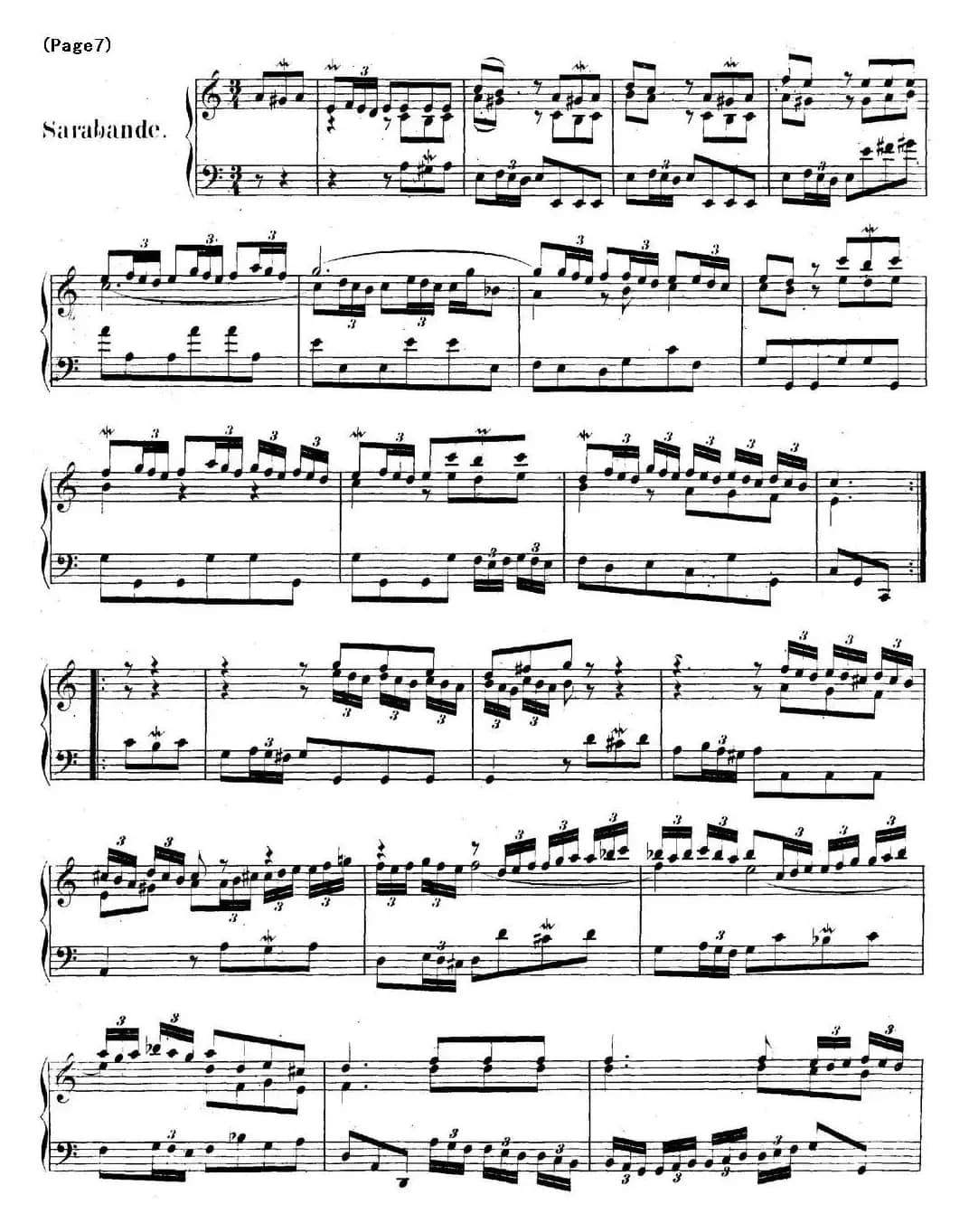 帕蒂塔6首德国组曲（No.3 a小调 巴赫 Partita a Minor BWV 827）