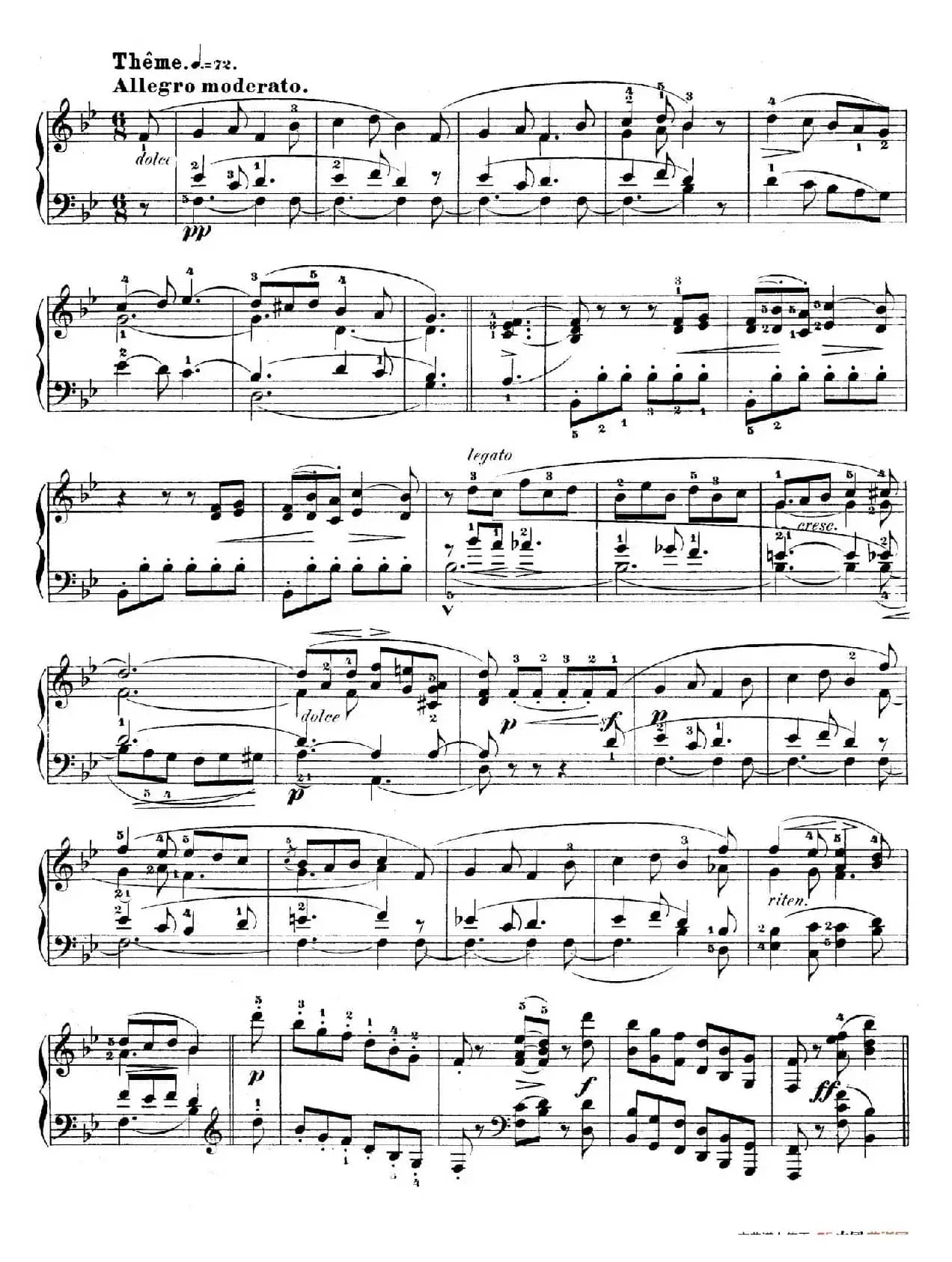 Variations on Je Vends Des Scapulaires Op.12（降B大调华丽变奏曲）