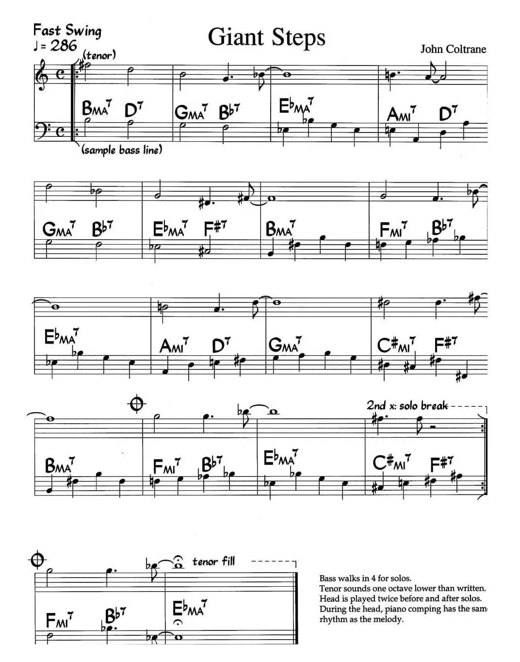 Giant Steps（巨人脚步）（爵士钢琴曲）