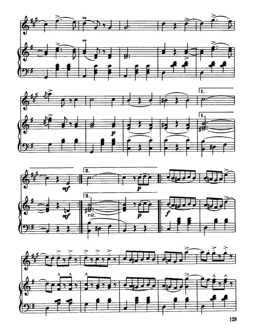 蓝色的多瑙河圆舞曲（降B小号独奏）