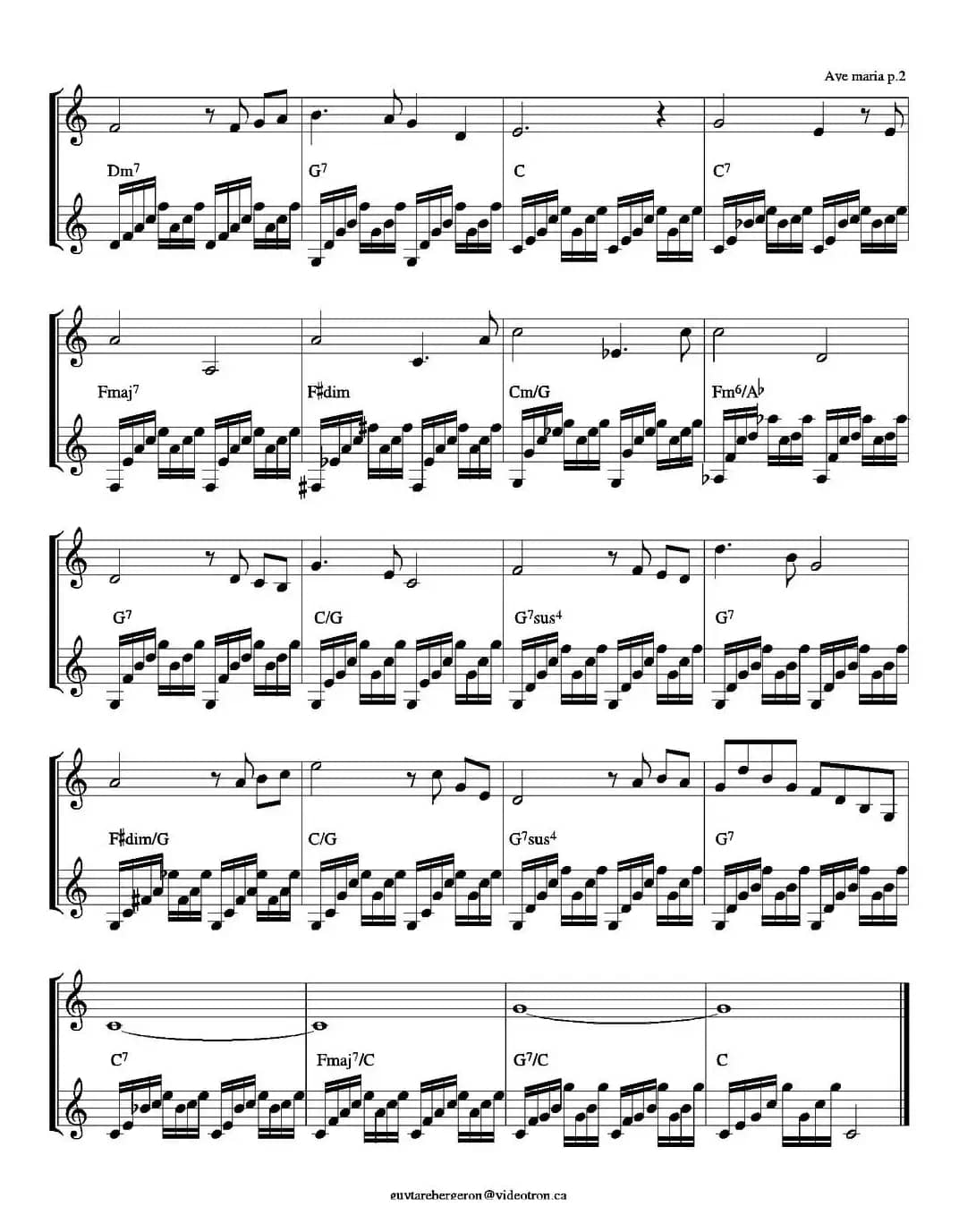 Ave Maria（圣母颂）（小提琴+吉他）