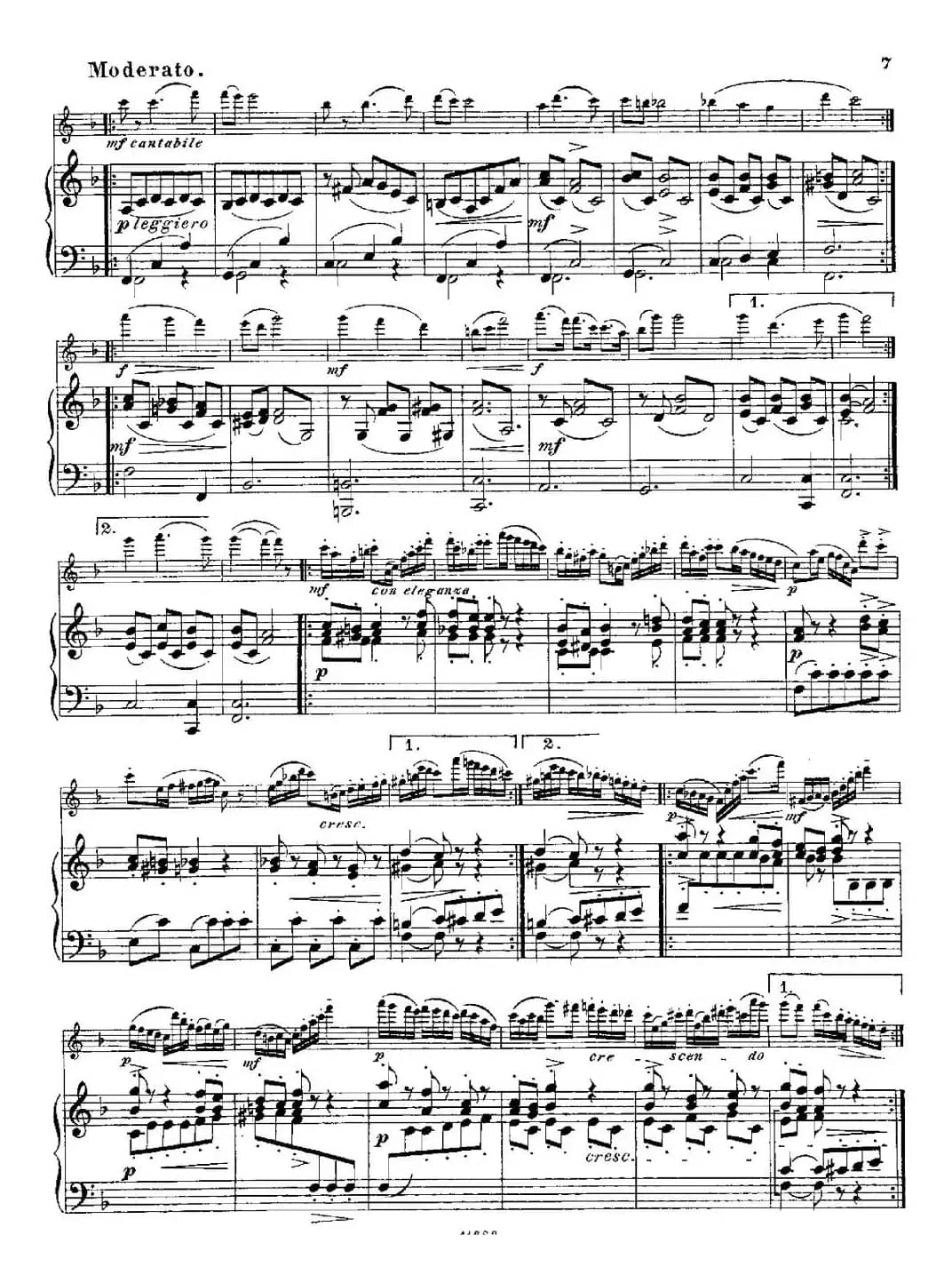 Fantaisies nationales. Italien. （Op.59 No.5）（长笛+钢琴伴奏）