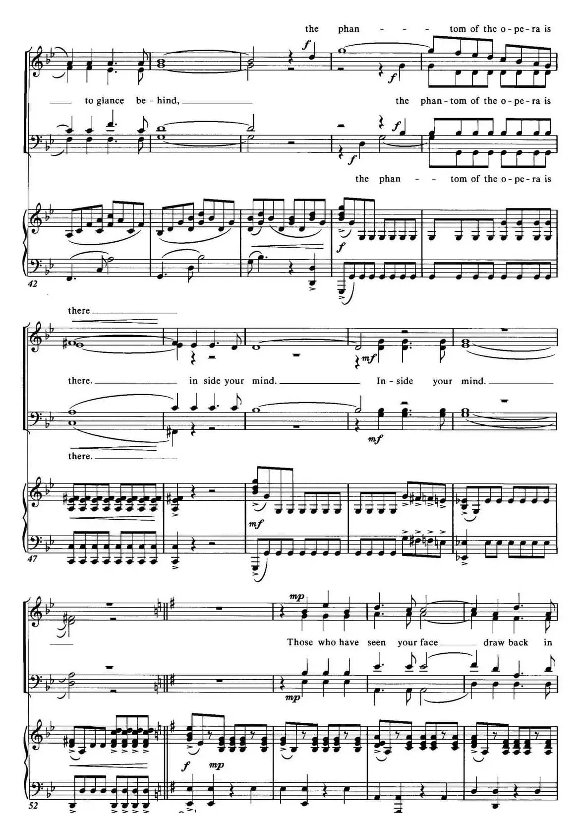 Choral Suite from The Phantom of the Opera（4 THE PHANTOM OF THE OPERA、四重奏）