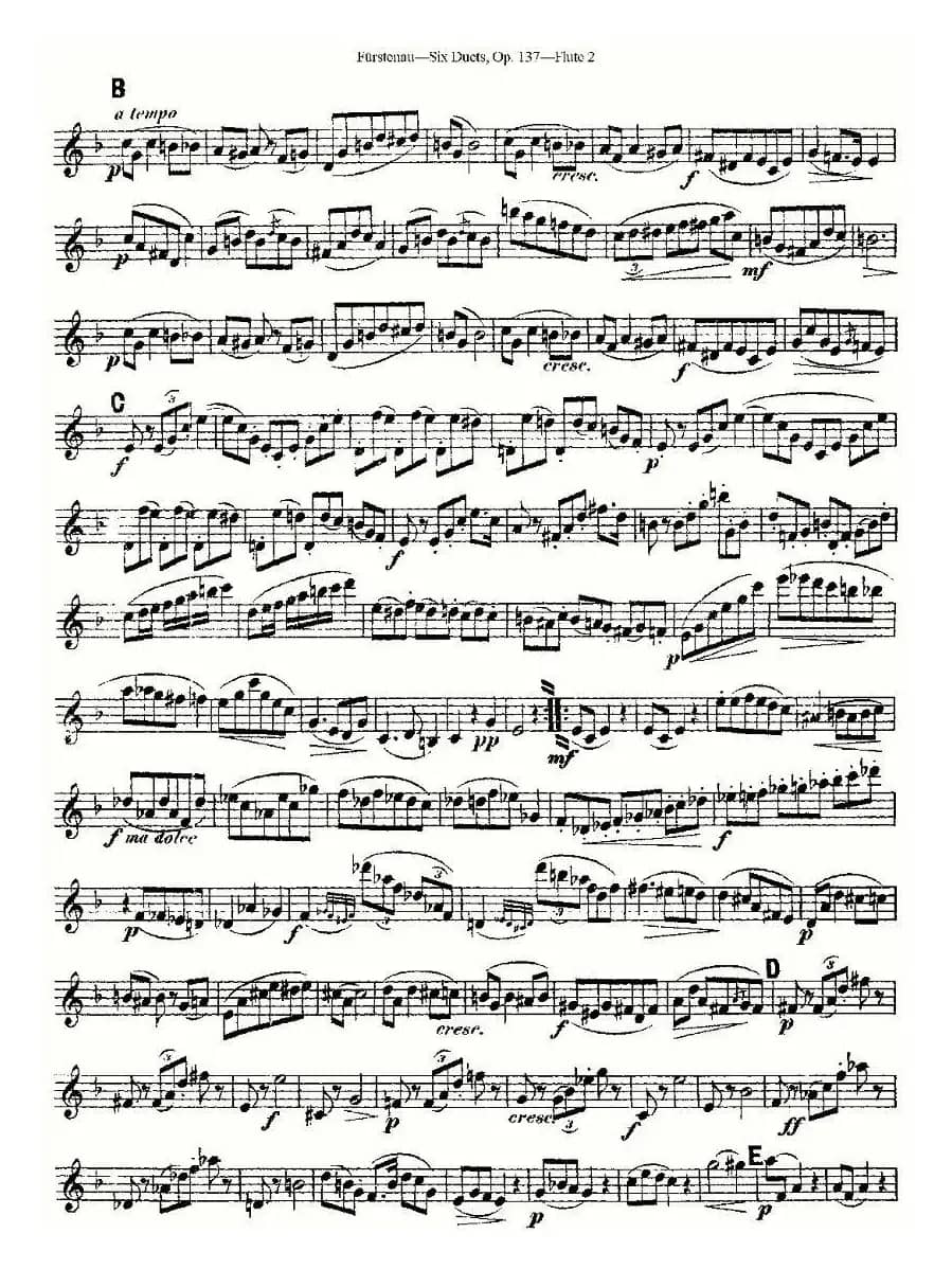 Six Duets, Op.137 之三（二重奏 六首作品 137号）