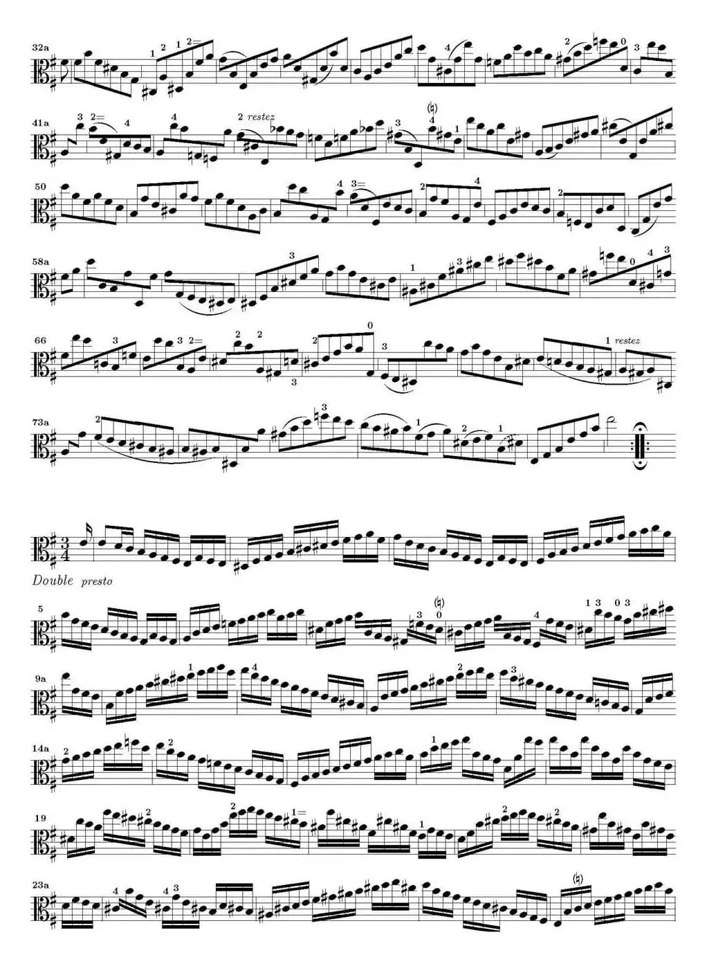 Bach Sonata BWV1002（无伴奏小提琴组曲）