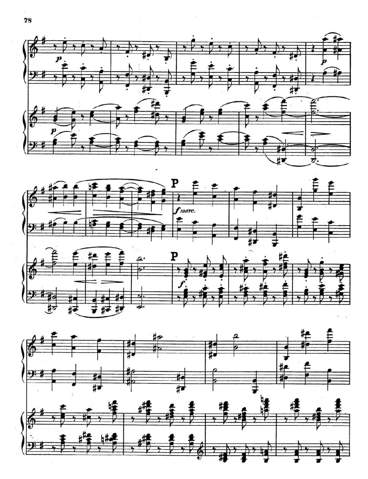 Symphony No.4 in e Minor Op.98（e小调第四交响曲·双钢琴）