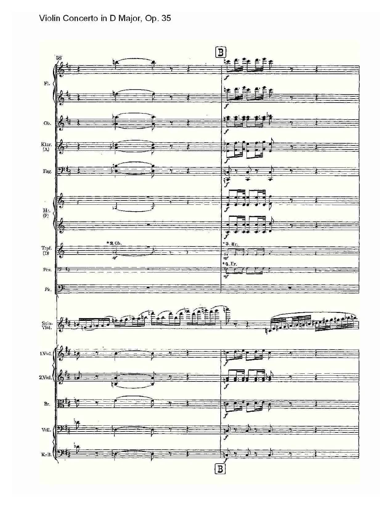 D大调小提琴协奏曲, Op.35第一乐章（一）