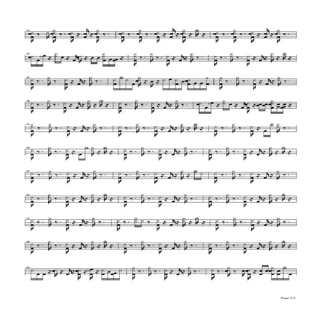 真的爱你（架子鼓谱）