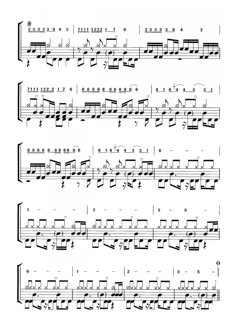 摇滚风暴（鼓谱）