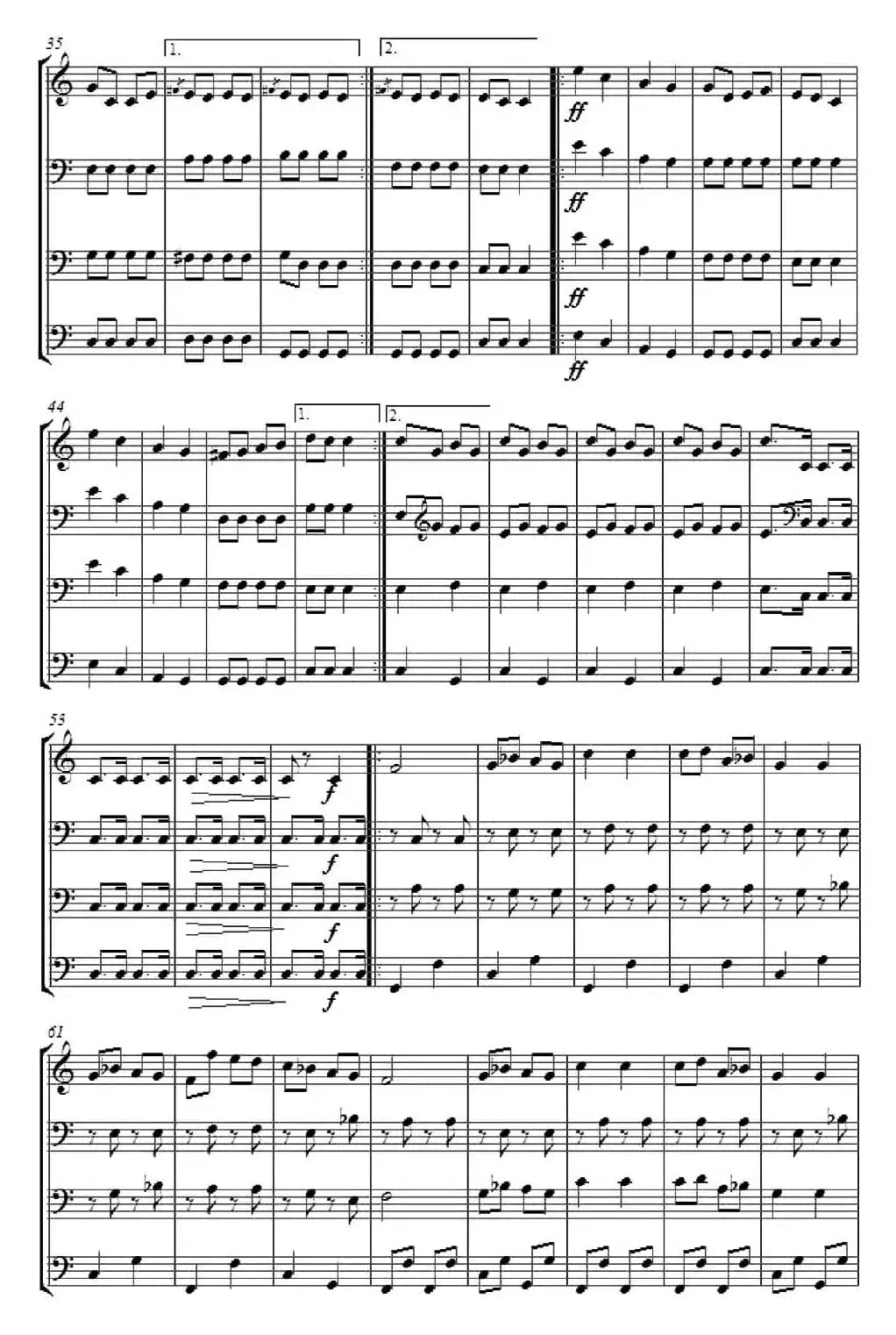 Can Can for Cello Quartet（康康舞曲大提琴四重奏）