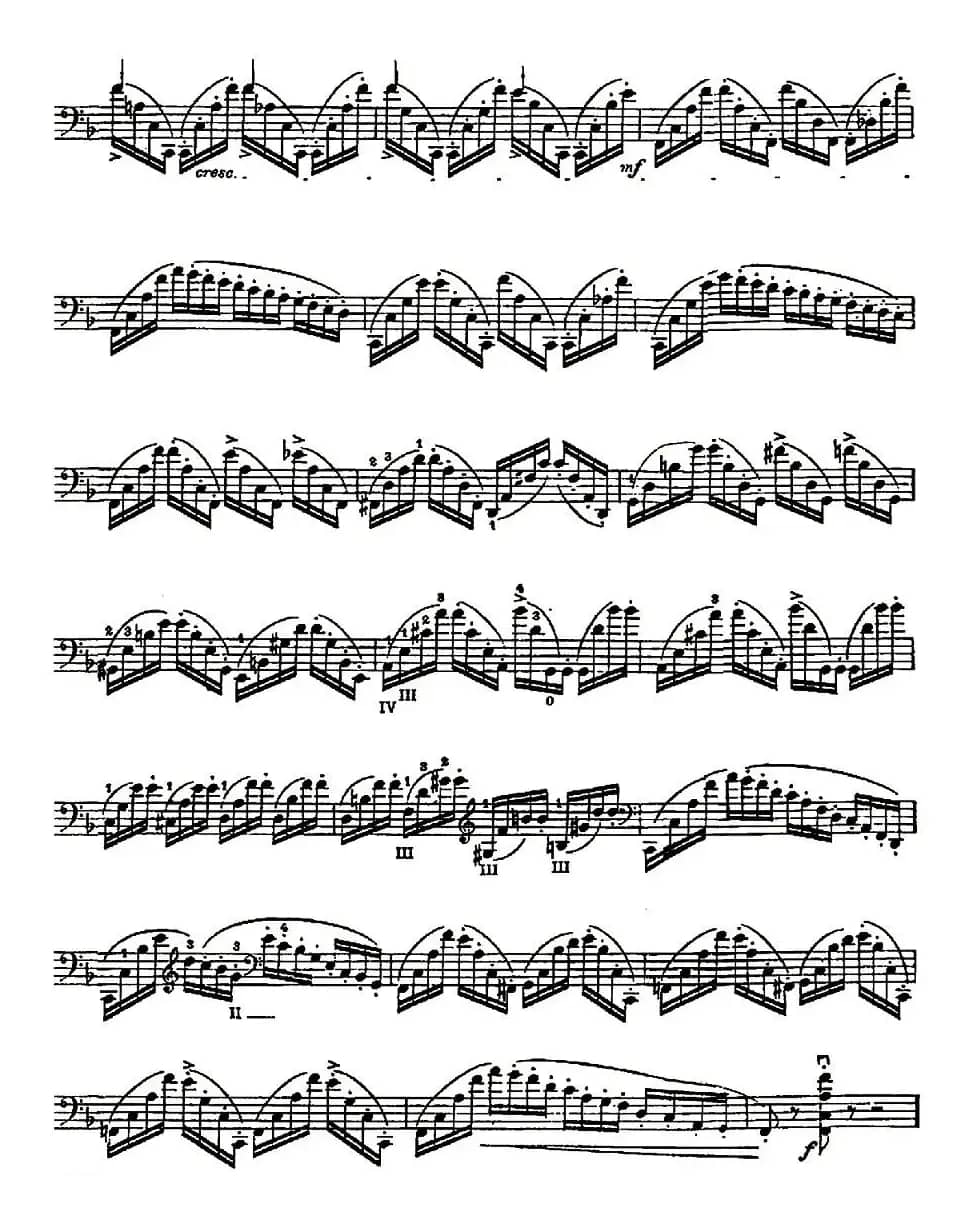 A. Piatti 12 Caprice Op.25（皮阿蒂 12首大提琴随想曲) 第五）