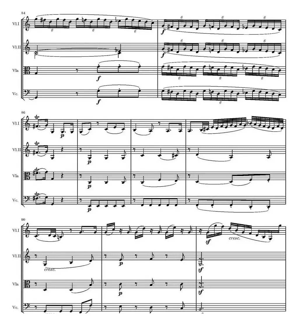 String Quartet KV.387（G大调弦乐四重奏）