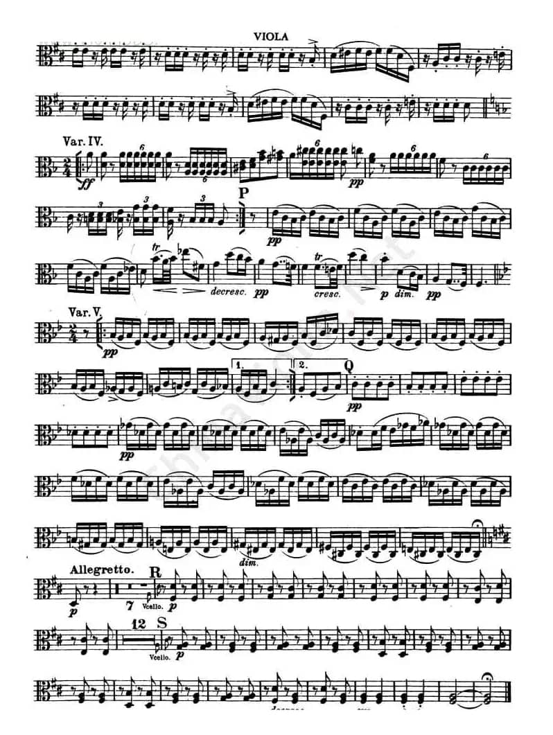 TROUT-QUARTET（中提琴谱）