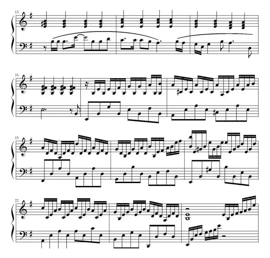 我等到花儿也谢了（牧童短笛制谱版）