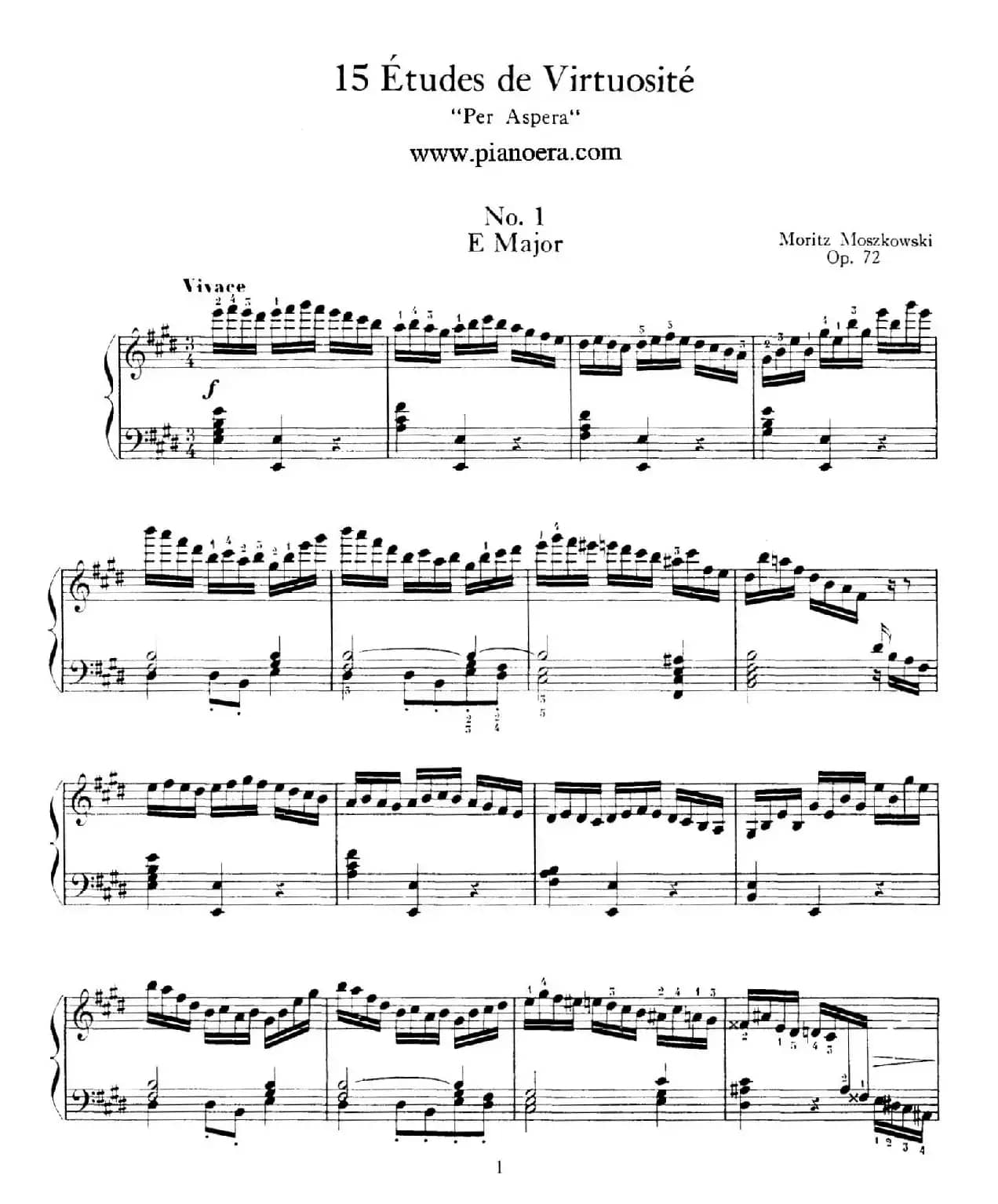 15 Etudes de Vortuosite Op.72(15首辉煌练习曲·1)