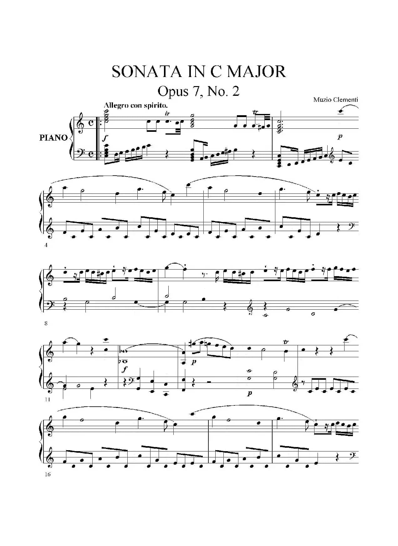 Sonata in C Major Op.7 No.2（C大调奏鸣曲）