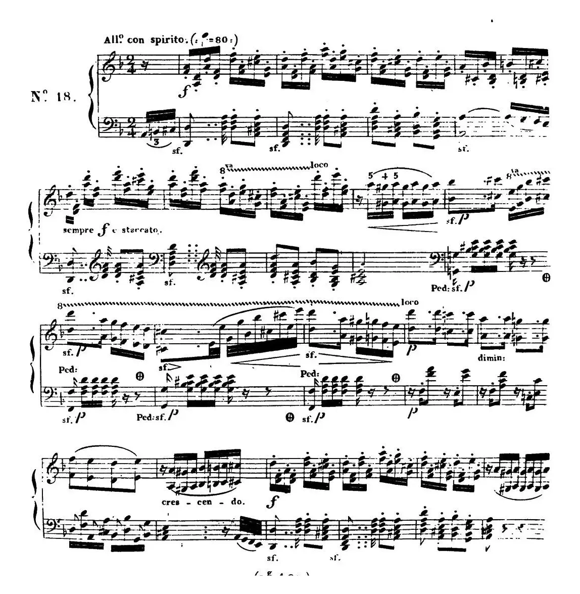 24 Exercices et Preludes Op.21（24首前奏练习曲·18）