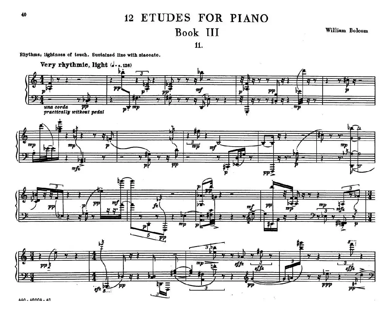 12 Etudes for Piano（博尔科姆12首钢琴练习曲·11）