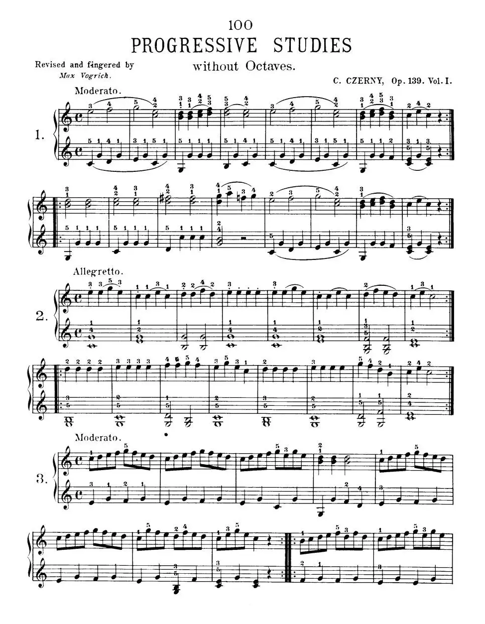 Czerny - 100 Progressive Studies Op.139 （1—21）