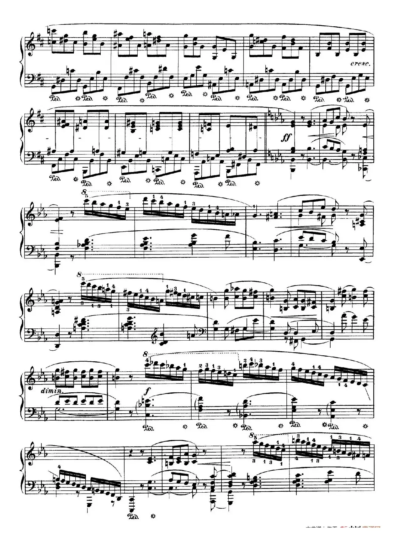 Piano Sonata No.3 in b Minor Op.58（b小调第三钢琴奏鸣曲·第四乐章）