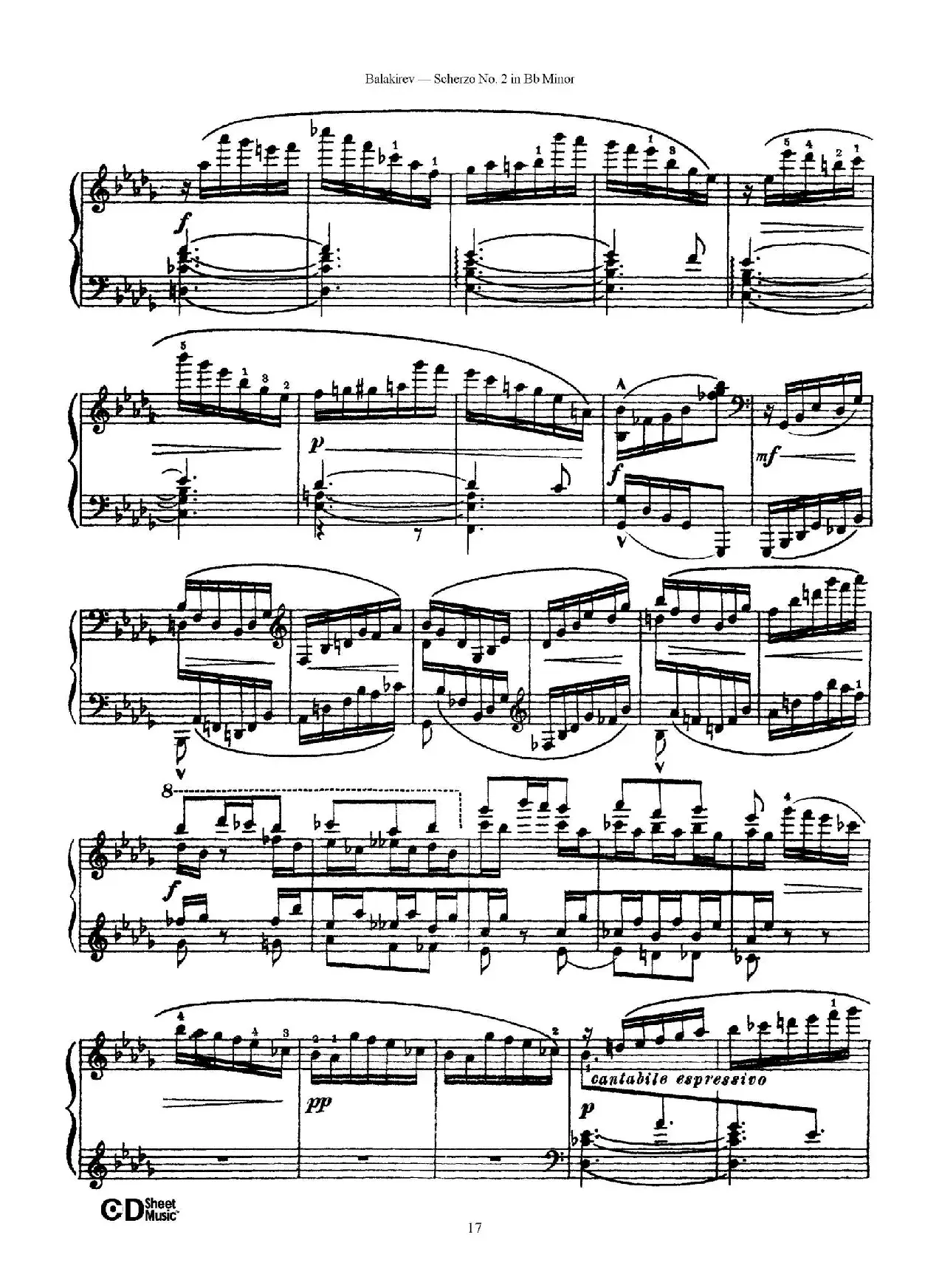 Scherzo No.2 in B-flat Minor（降b小调第二谐谑曲）